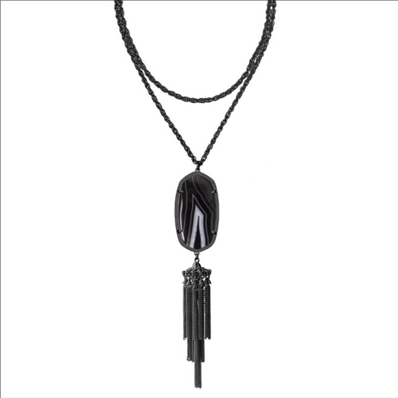 Kendra Scott Jewelry - 🦄Kendra Scott Agate Black Rayne Gunmetal NWOT